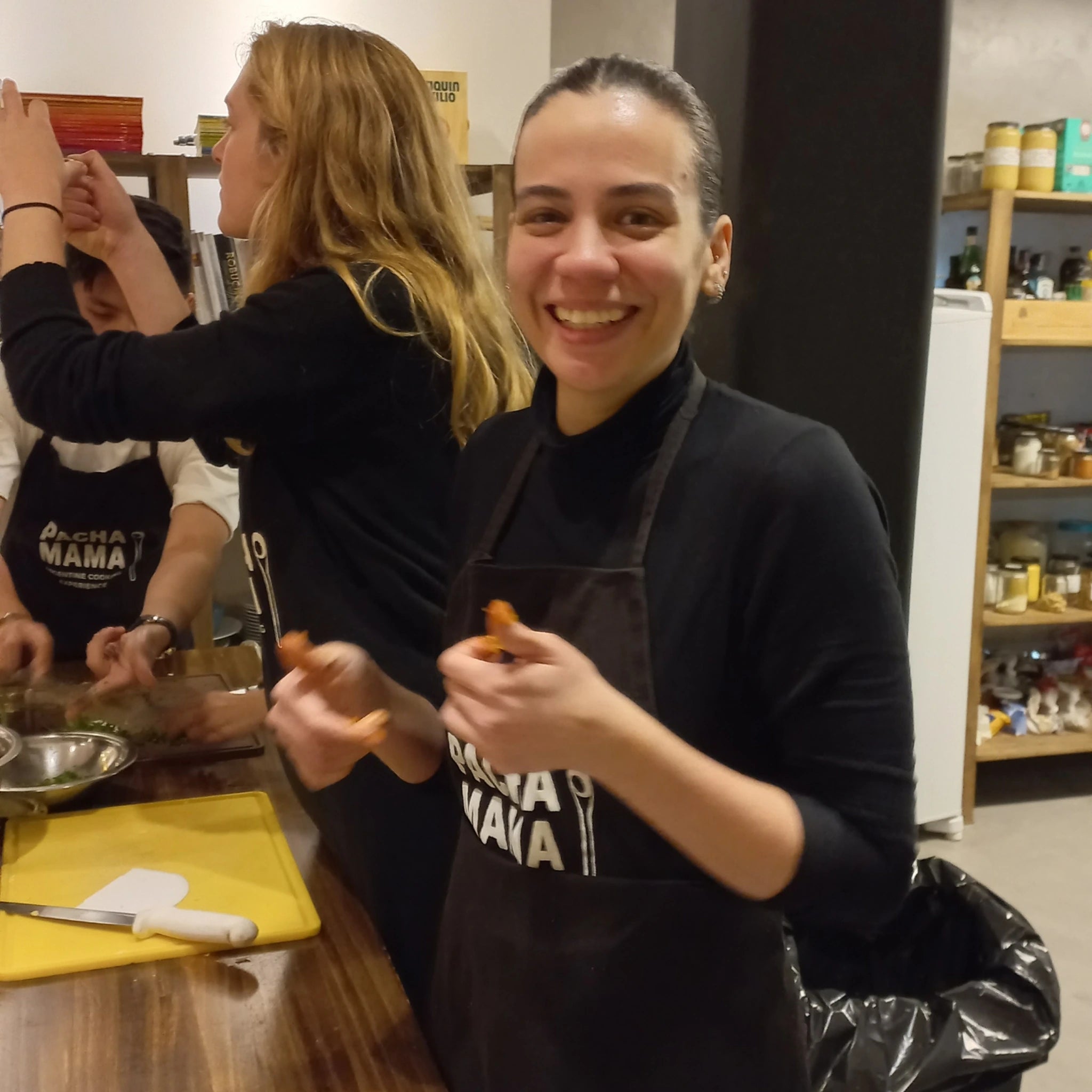 Aula de culinária argentina Pachamama